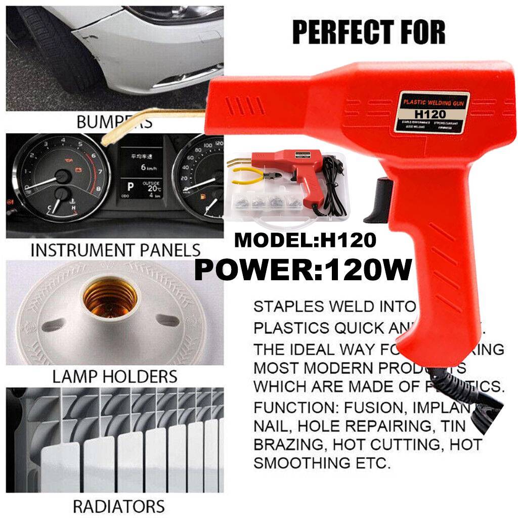 120W Plastic Welding Machine Stapler Welder Garage Tool Repair Kit Car Bumper