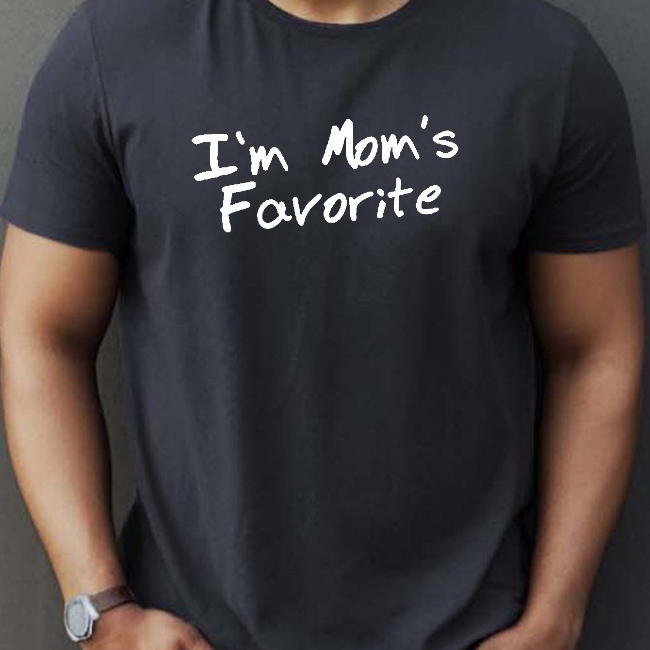 Mom's Favorite Printed T-shirt, Men's T-shirt, Summer Casual Short Sleeved T-shirt