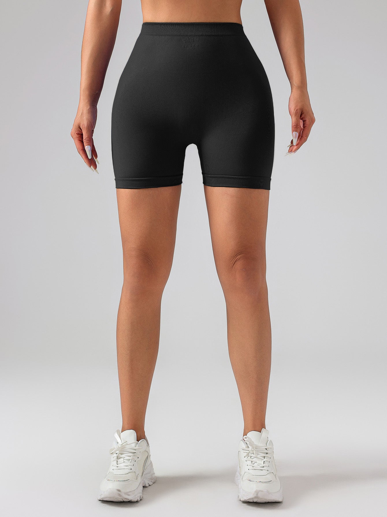2 Pack Workout Shorts Women Sculpting V-Back Ruched Gym Shorts, Booty Scrunch Butt Lifting Yoga Deep V Back Shorts, Butt Lifting High Waisted Seamless Shorts