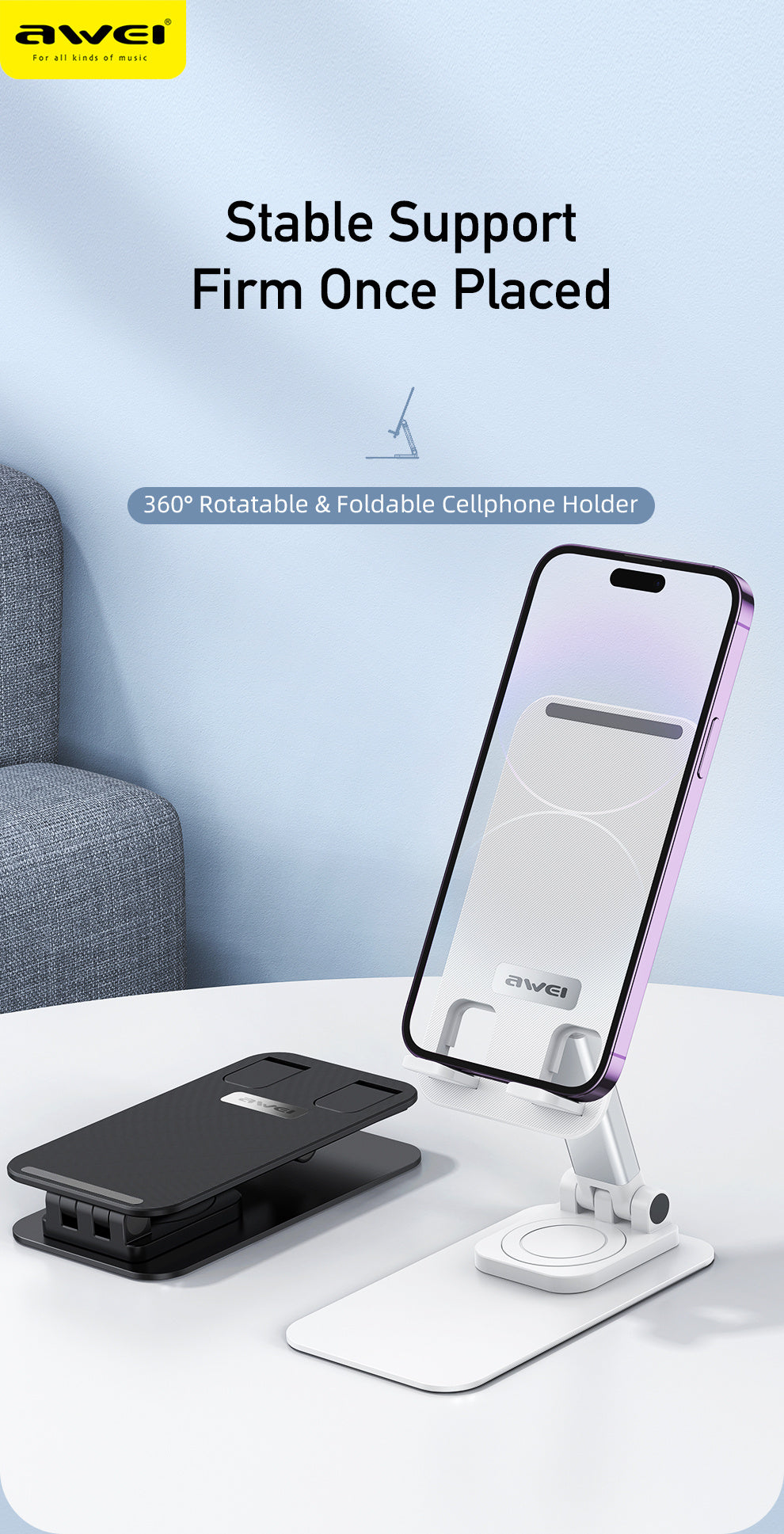AWEI Desktop Folding Phone Holder