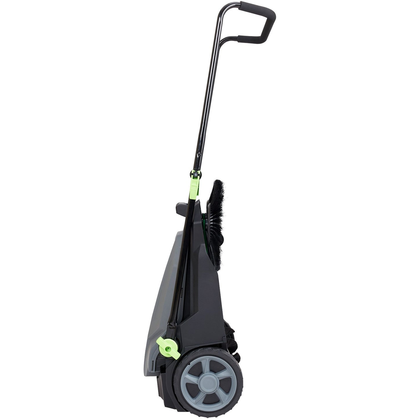 Walk-behind Hand Push Floor Sweeper, Sweeping Width Floor Sweeper Manual Non-Electric, 5-Gallon Waste Container, Angle & Height Adjustable Folding Handle For Walkway, Yard, Garage, Patio