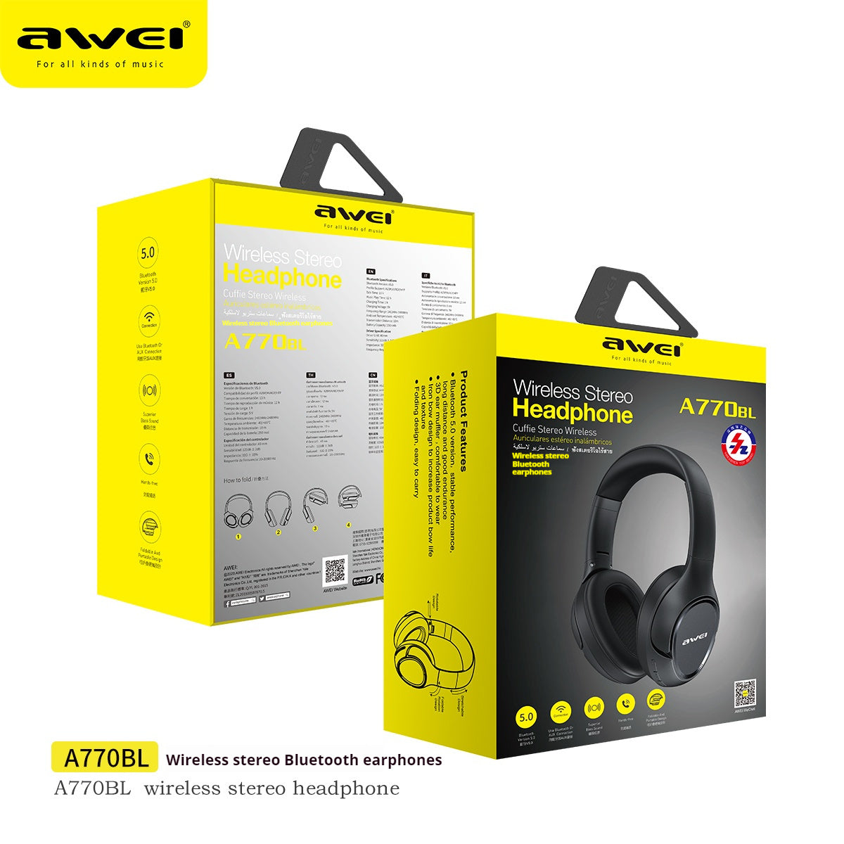 AWEI Wireless Stereo Bluetooth Headset