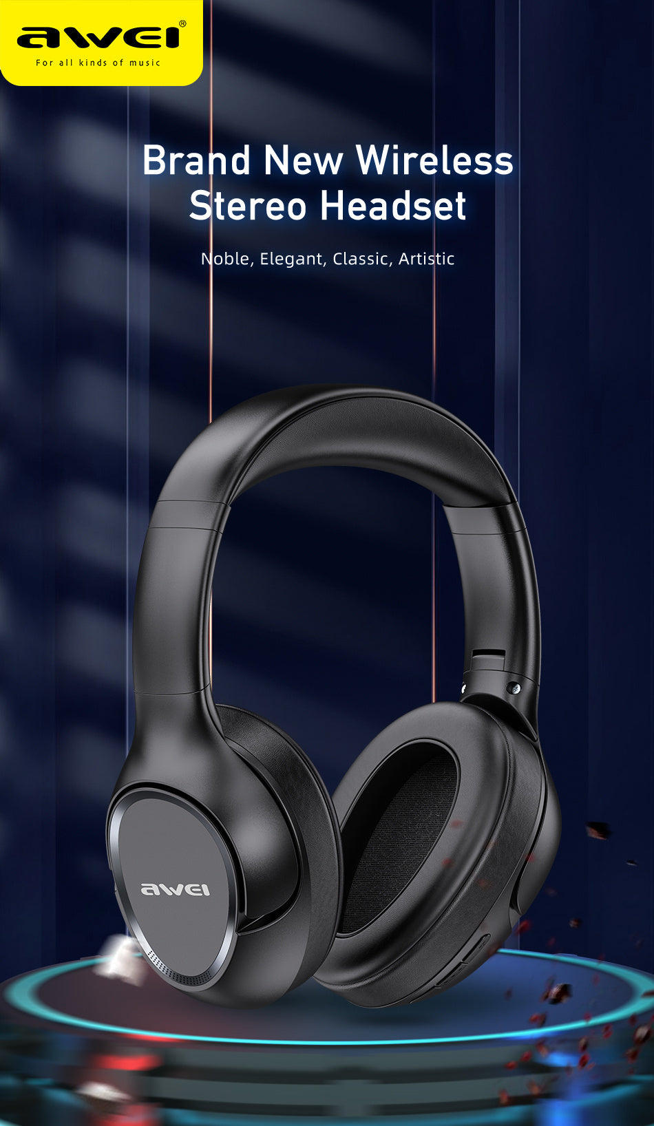 AWEI Wireless Stereo Bluetooth Headset