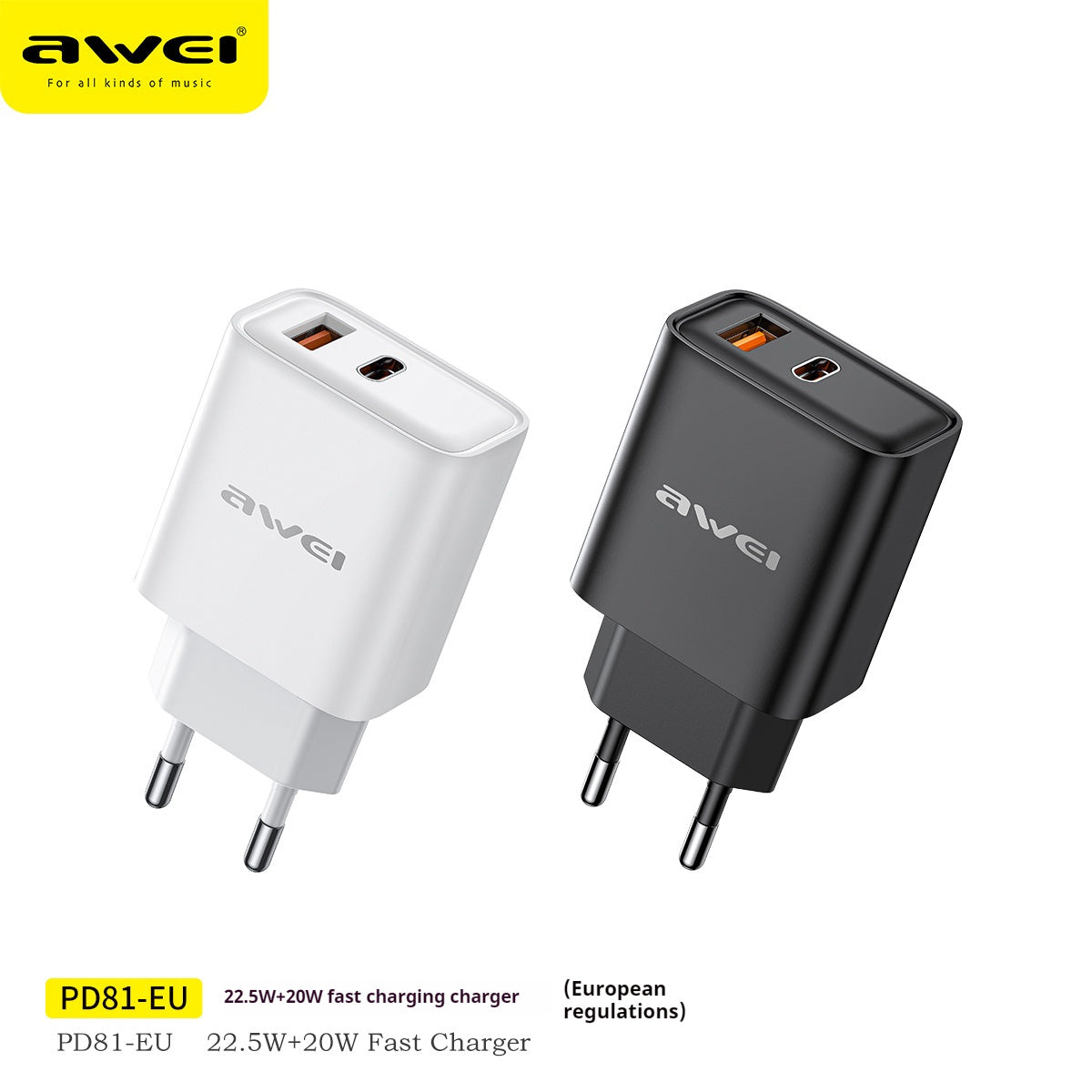 AWEI 22.5W 20W Fast Charger EU
