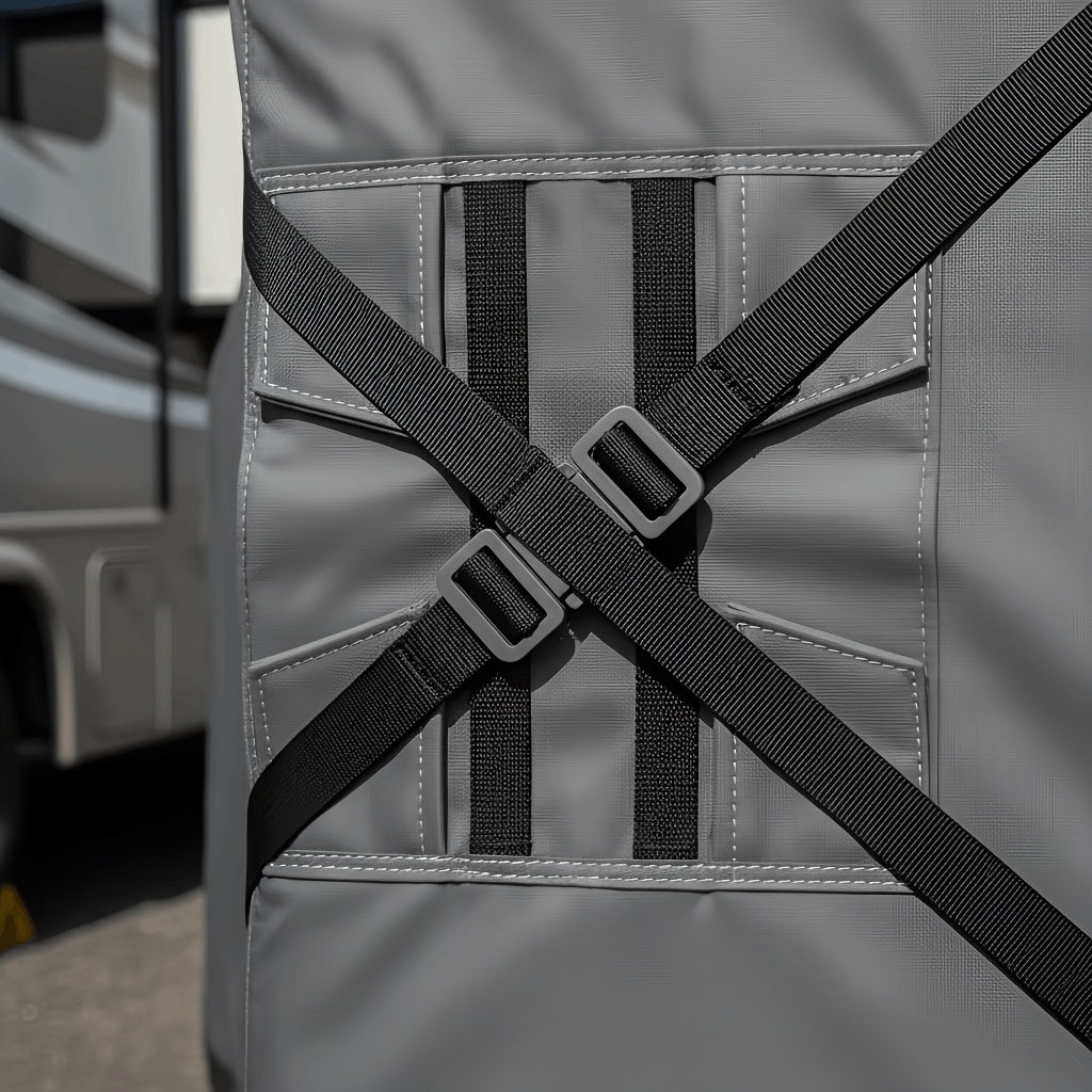 All-Weather Fifth Wheel Trailer Cover,Breathable RV Storage Cover - Easy Access & Ventilation Design