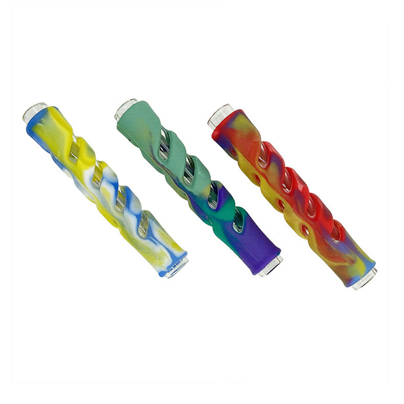 Colroful Silicone Thick Pyrex One Hitter Pipe