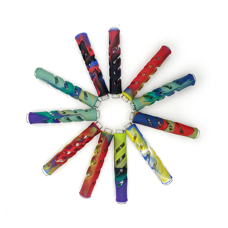 Colroful Silicone Thick Pyrex One Hitter Pipe