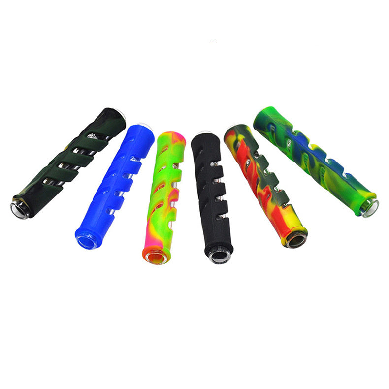 Colroful Silicone Thick Pyrex One Hitter Pipe