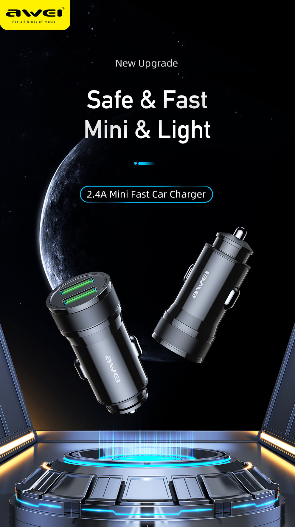 AWEI Dual SUB Car Charger