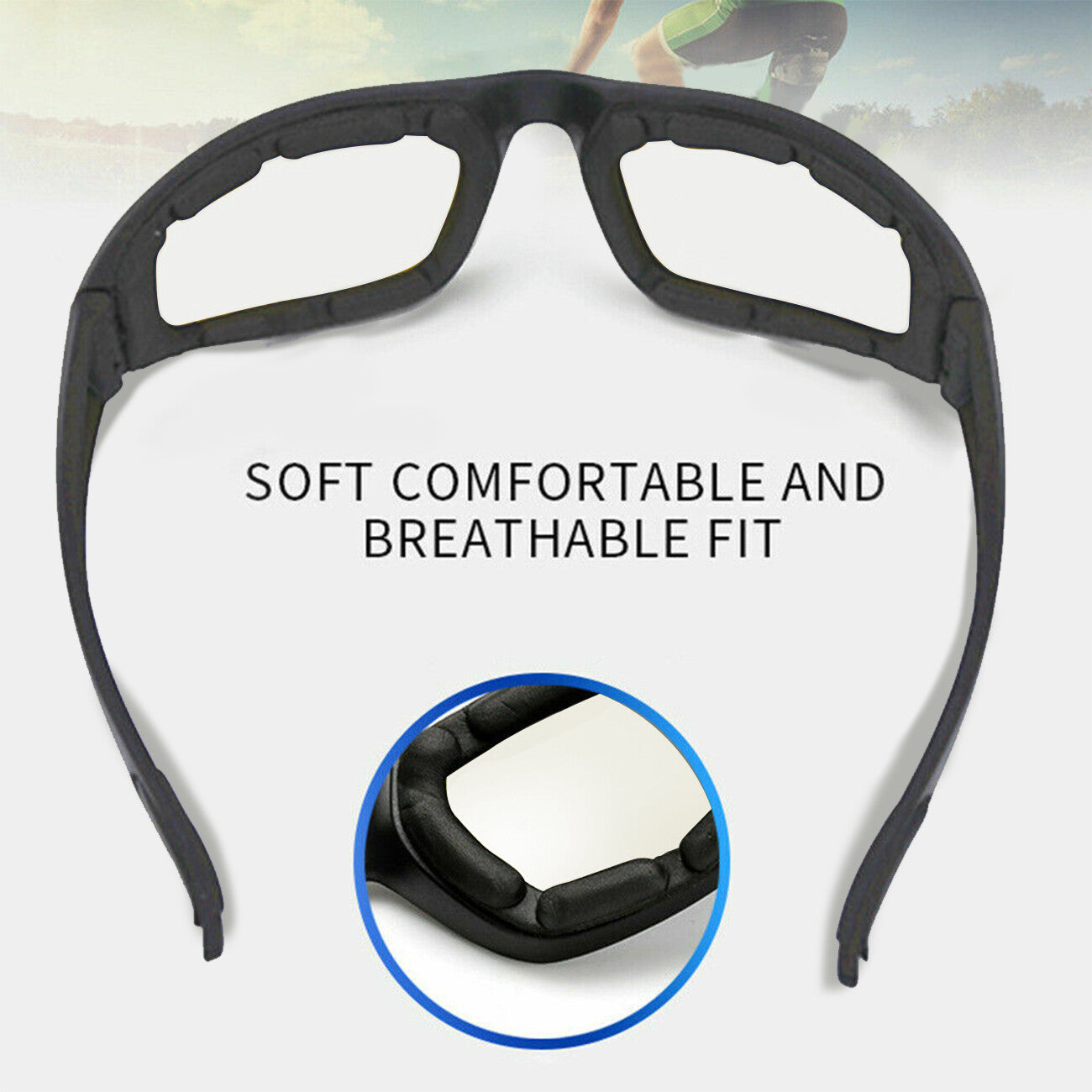 Cycling Sunglasses Chopper Outdoor Sports Glasses For Men Wrap Around UV400 Protection For Fishing Driving Glasses Windproof