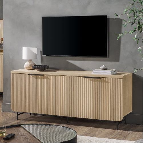 Modern Fluted-Door Minimalist Storage Sideboard