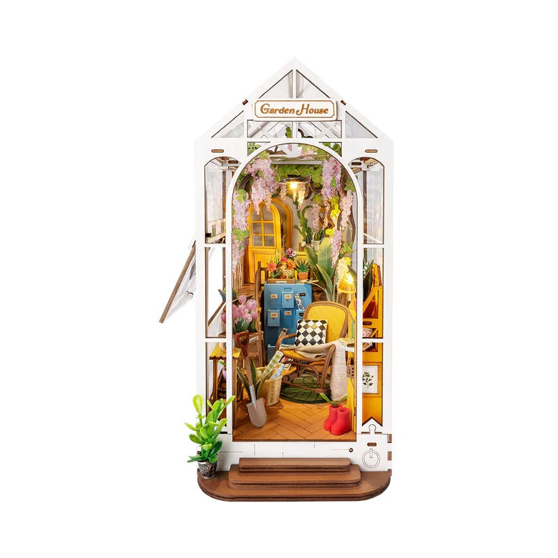 Rolife Holiday Garden House DIY Book Nook Kit, Only Supports TK And Independent Sites