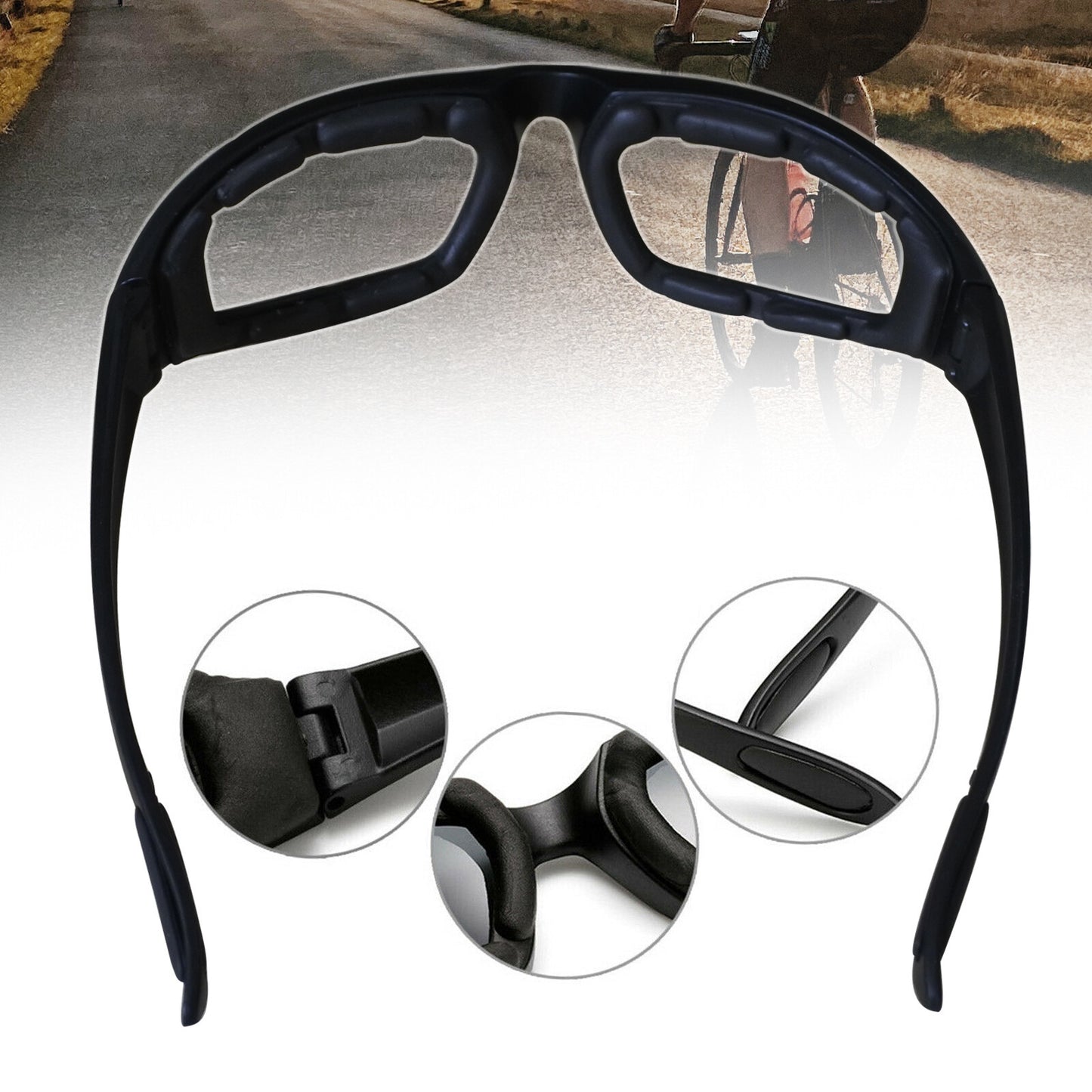 Cycling Sunglasses Chopper Outdoor Sports Glasses For Men Wrap Around UV400 Protection For Fishing Driving Glasses Windproof