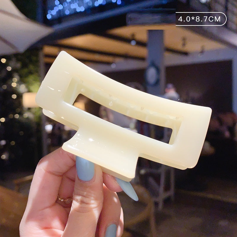 Candy Color Updo Hair Claw Hair Claw Clip Acrylic Large Hairpin Korean Hair Headdress Barrettes Female Back Head Hair Claw Hair Accessories