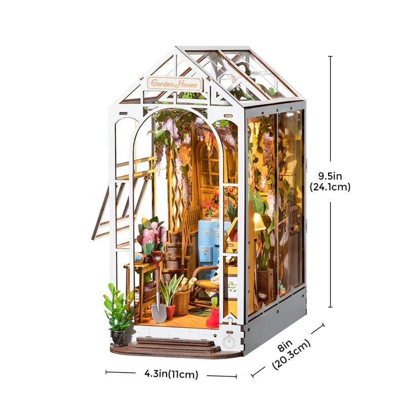 Rolife Holiday Garden House DIY Book Nook Kit, Only Supports TK And Independent Sites