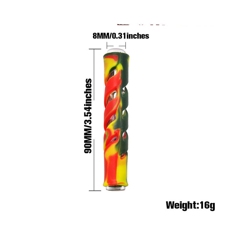 Colroful Silicone Thick Pyrex One Hitter Pipe