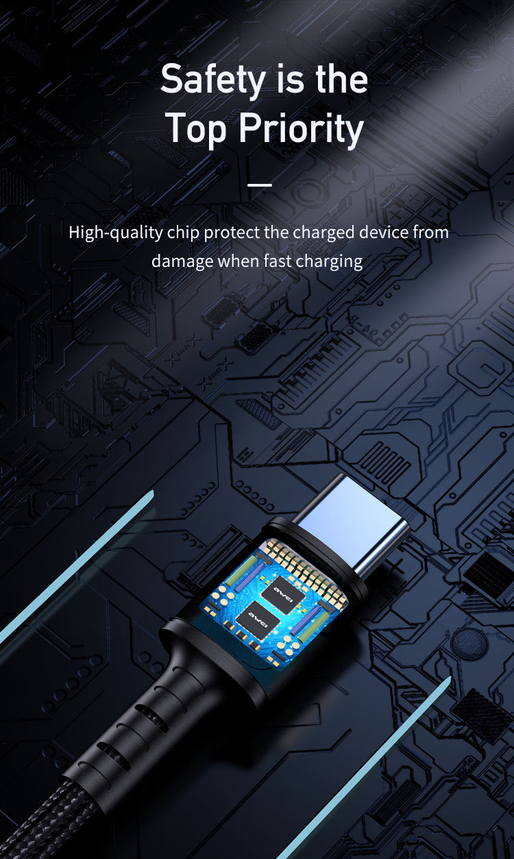 AWEI Smart Fast Charging Data Cable 1M CL-77L