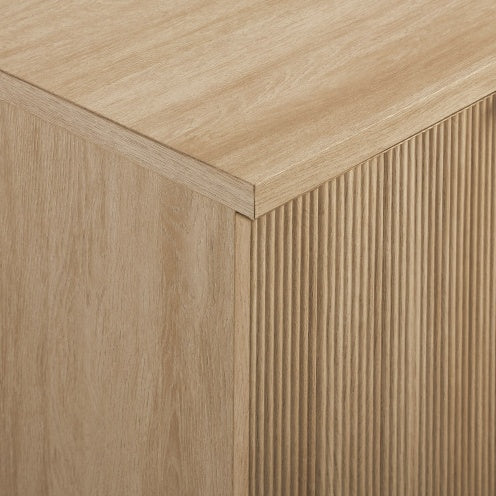 Modern Fluted-Door Minimalist Storage Sideboard