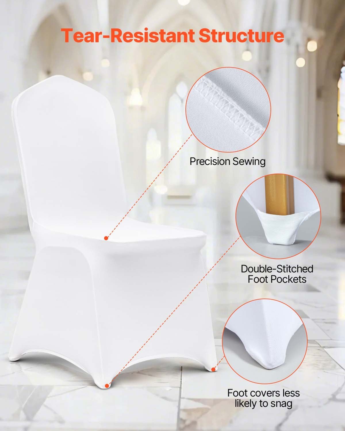 Stretch Spandex Folding Chair Covers, Universal Fitted Chair Cover, Removable Washable Protective Slipcovers, For Wedding, Holiday, Banquet, Party, Celebration, Dining
