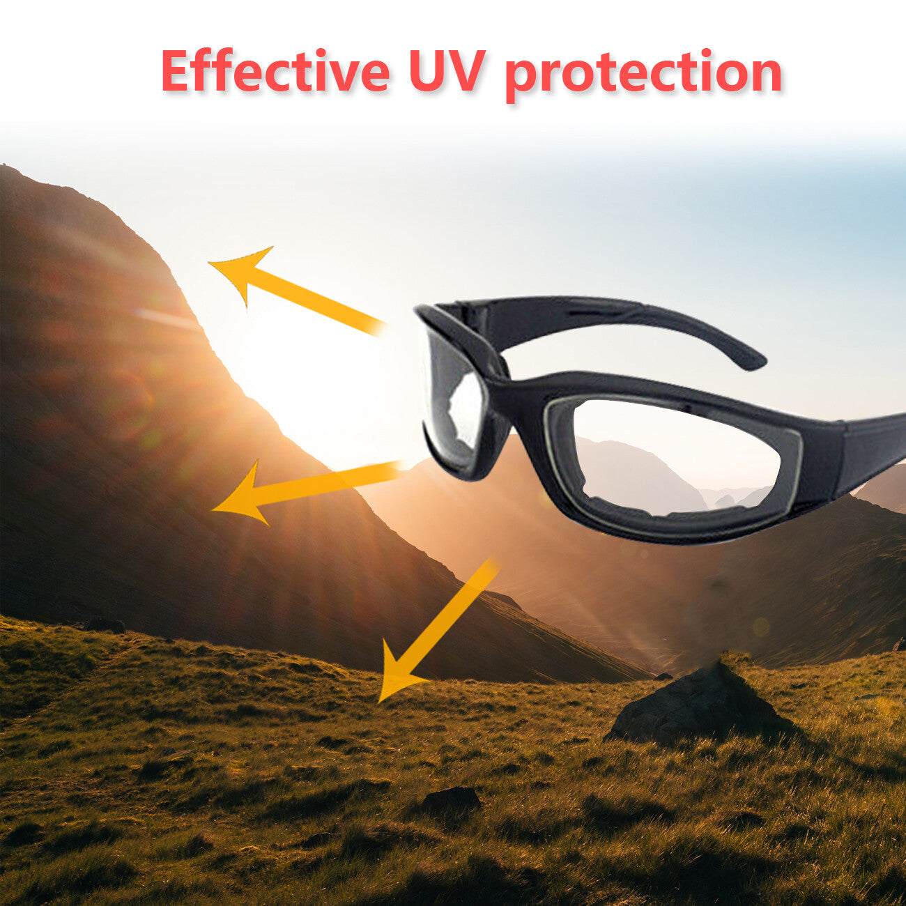 Cycling Sunglasses Chopper Outdoor Sports Glasses For Men Wrap Around UV400 Protection For Fishing Driving Glasses Windproof