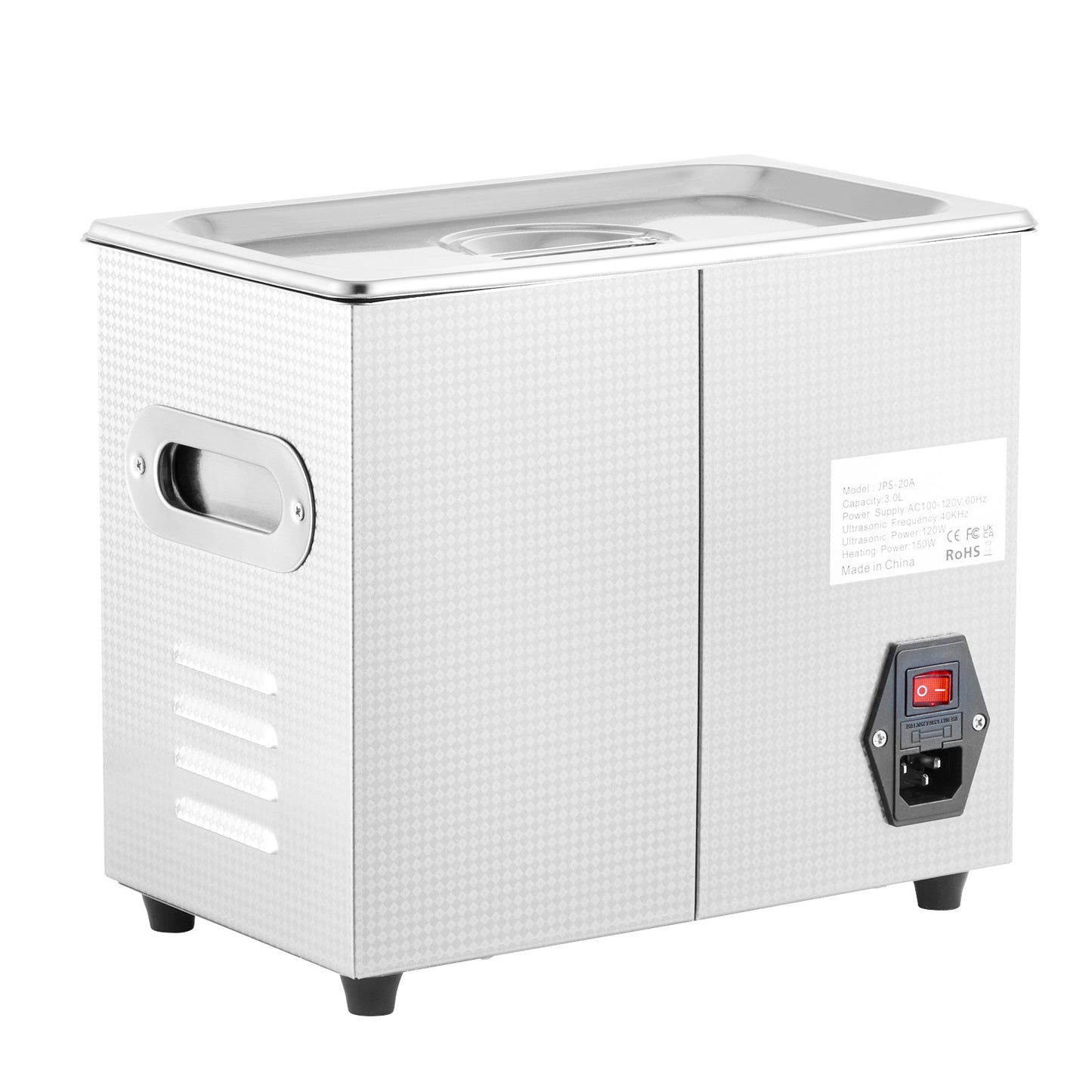 VEVOR Ultrasonic Cleaner With Digital Timer  Heater, Professional Ultra Jewelry Cleaner, Stainless Steel Heated Cleaning Machine For Glasses Watch Rings Small Parts Circuit Board