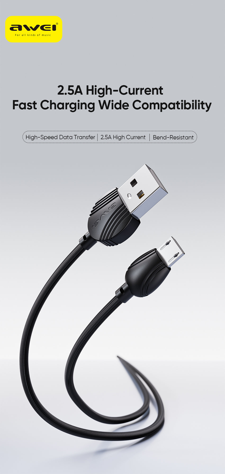 AWEI Android MICRO-USB Cable 1m