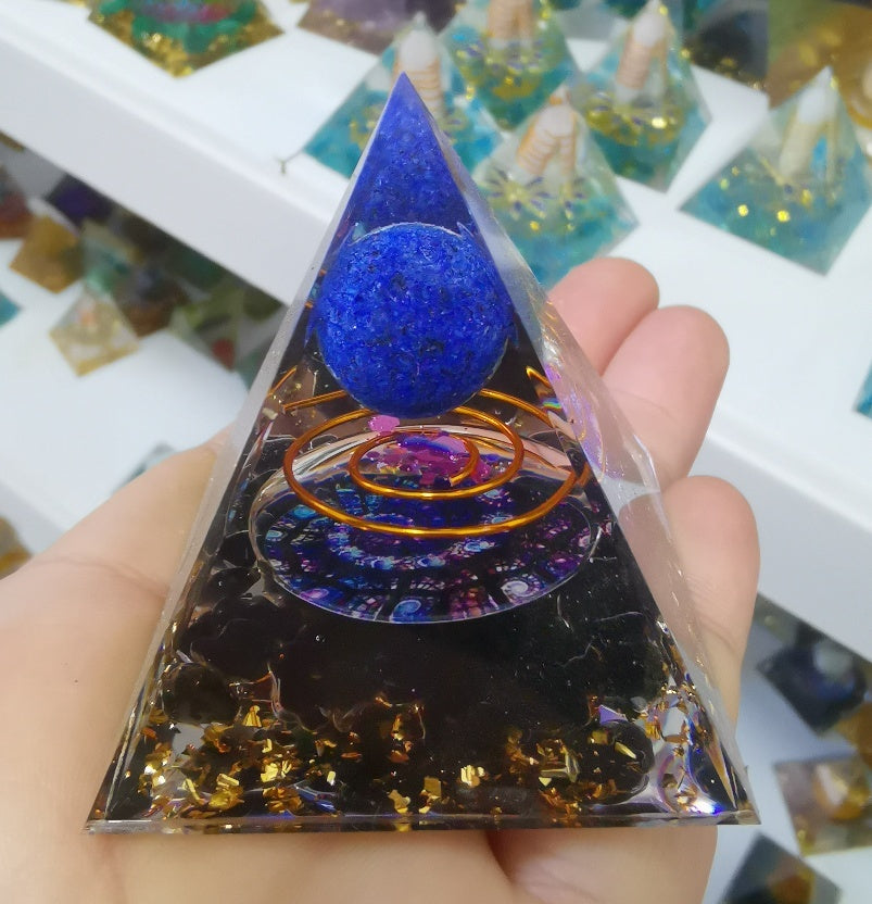 Pyramid Decoration Natural Crystal Gravel Energy Tower