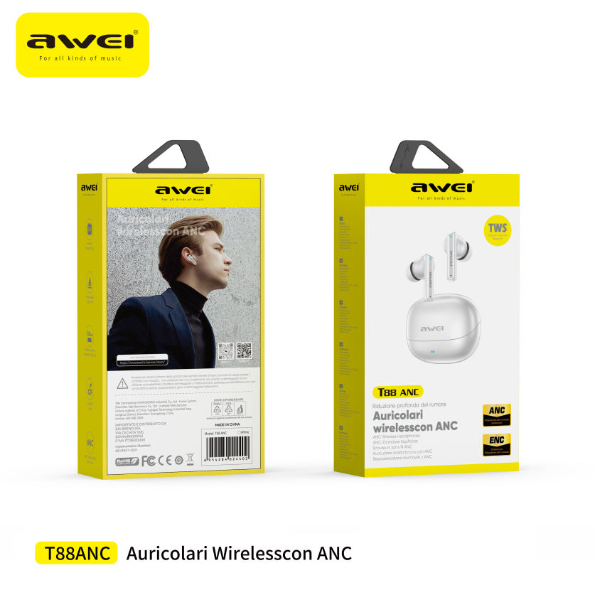 AWEI ANC ENC True Wireless Sports Bluetooth Earphones
