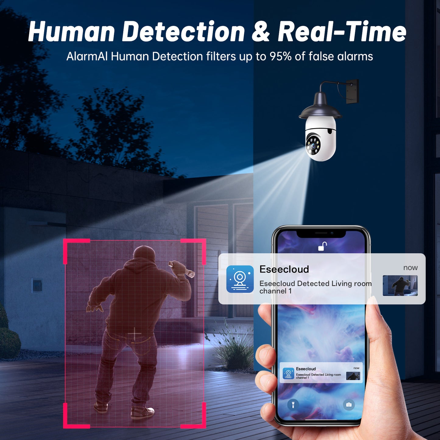 WiFi Indoor E27 Network Security Camera 2K Light Bulb Colorful Smart Home Full HD IP Camera 2pcs Set Camera