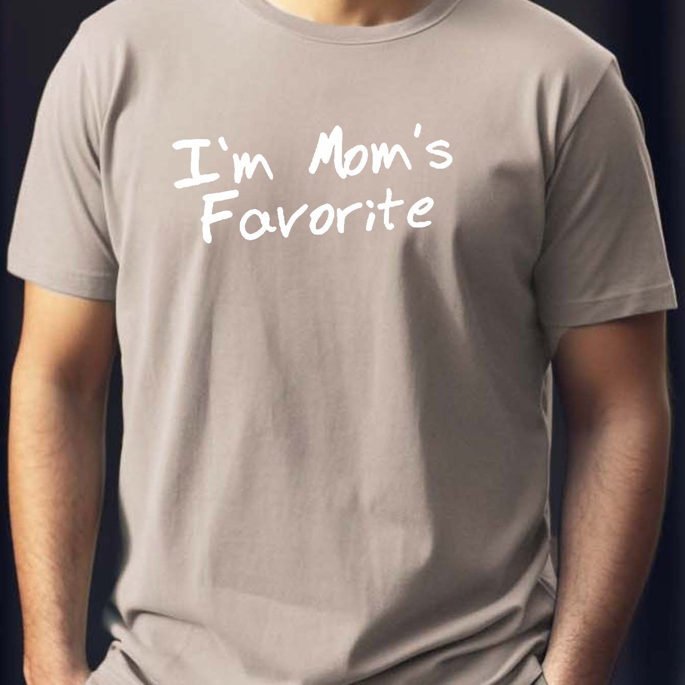 Mom's Favorite Printed T-shirt, Men's T-shirt, Summer Casual Short Sleeved T-shirt