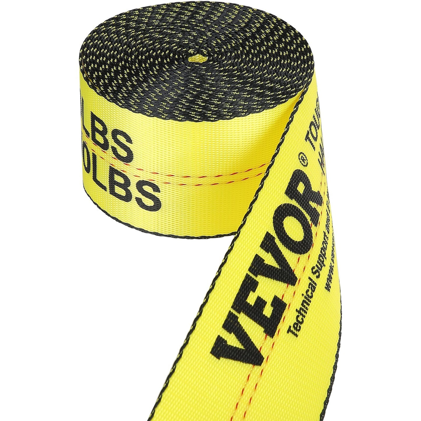 Winch Straps, 6000 Lbs Load Capacity, 18000 Lbs Break Strength, Truck Straps With Flat Hook, Flatbed Tie Downs Cargo Control For Trailers, Farms, Rescues, Tree Saver, Yellow